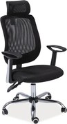 Čierne kancelárske kreslo FLEXISEAT Q-118RC