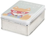 Kovová krabička Lišiak - 10 * 8 * 4 cm