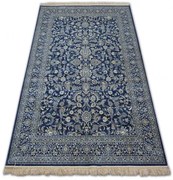 Koberec WINDSOR 22935 ŽAKARD tmavomodrý - Kvety