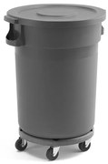 Nádoba na odpad DOUGLAS, 120L, šedá, vrátane podvozku s kolieskami
