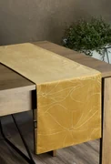 Dekorstudio Elegantný zamatový behúň na stôl BLINK 18 zlatý Rozmer behúňa (šírka x dĺžka): 35x220cm