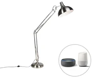 Inteligentná stojaca lampa oceľ vrátane Wifi A60 - Hobby