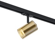 Moderný reflektor zlatý s jantárovým sklom pre koľajnicový osvetľovací systém 1-fázový - Iconic Lloyd