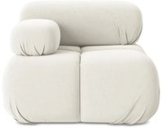 Biely zamatový modul pohovky (ľavý roh) Lokua – Makamii