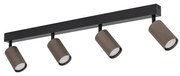 Bodové svietidlo TUNE 4xGU10/10W/230V čierna/hnedá