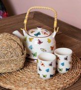 Kanvička so sitkom motýliky - Ø 14*14 cm / 0,7L