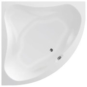 Aqualine Aqualine, DUNAJ II rohová vaňa 140x140x48 cm, bez nožičiek, biela, G1340