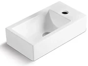 Erga India, keramické umývadlo na zavesenie/dosku 500x245x130 mm, biela lesklá, ERG-V03-YT-011-WH