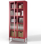 Vitrína ANGELO, 800 x 1850 x 450 mm, Modern: červená