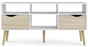 Biely TV stolík Tvilum Oslo, 117 x 57 cm