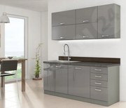 Kuchyňa Milo III (sivá sivý lesk)