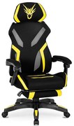 Polohovateľné herné kreslo s podrúčkami Blade žlto čierna
