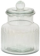 Sklenená úložná nádoba s viečkom - Ø11*16 cm