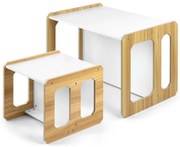 Detský stôl Stella 3v1 naturálny so stoličkou