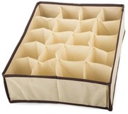 VERK GROUP Organizér na spodnú bielizeň, KIPIT, 24 priehradiek, béžový, 34 x 30 x 10 cm