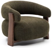 Zelené ženilkové kreslo Granite – Kave Home