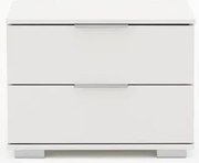 Nočný stolík Easy Plus, 2 zásuvky, alpská biela%