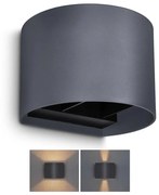Brilagi - LED Vonkajšie nástenné svietidlo RONDO LED/6W/230V antracit IP54