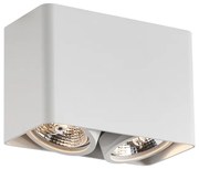 Dizajnový prisadený reflektor biely GU10 70 mm 2-svetelný otočný a naklápací - Vox