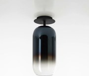 Artemide Gople stropné svietidlo čierna/modrá, fúkané sklo, E27, 20W