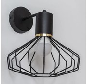 Nástenná lampa SOLANO 1xE27/15W/230V čierna/zlatá