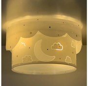 Dalber 61236E - Detské stropné svietidlo MOON 2xE27/60W/230V šedá
