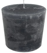 Tmavo šedá nevonná sviečka L valec - Ø 10*10cm