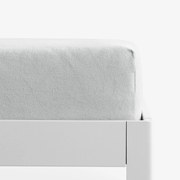 Goldea froté plachta s napínacou gumou - svetlo sivá 90 x 200 cm