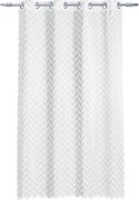 Záves 140x180 cm, biely s geometrickým vzorom%