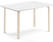 Stôl ELTON, 1400x700x710 mm, laminát - biela, breza