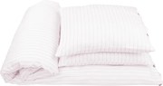 Obliečky pre dospelých púdrovo ružové pruhy 140x200cm