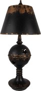 Čierna antik kovová lampa Jallia - Ø 35*78 cm E27/ 1*60W