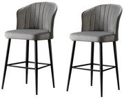 Súprava barových stoličiek Rubi Grey, 2 ks, 2 ks