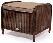 Ratanová podnožka / taburetka KINGSMAN tmavohnedá