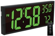 Digitálne hodiny JVD DH309.3 – LED, zelené číslice, ovládač (41 cm)