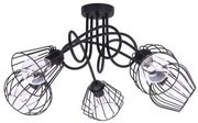 Stropné svietidlo Nuvola, 5x drôtené tienidlo (výber z 2 farieb), (mix 4 tvarov tienidla)