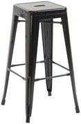 Kovová barová stolička Josh V2 - Čierna