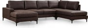 Rohová sedačka U Portobeno 1 (hnedá čierna)