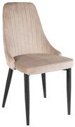 Stolička LOUIS zamatová béžová ALL 823966