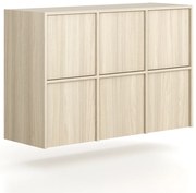 Nadstavba pre skrine FRAME, 6x dvere, 1299 x 450 x 854 mm, PUSH-lock, dub prírodný