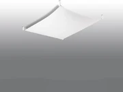 Stropné svietidlo Luna, 1x biele textilné tienidlo, (80 cm)