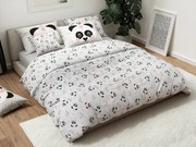 Detské bavlnené obliečky PANDA UNICORN biele Rozmer obliečky: 60 x 70 cm | 140 x 200 cm