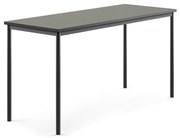 Stôl SONITUS, 1800x700x900 mm, linoleum - tmavošedá, antracit