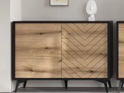 Úložná skrinka Diamond, čierna/dub%