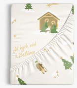 Goldea vianočná bavlnená napínacia plachta - pásli ovce valaši 80 x 160 cm