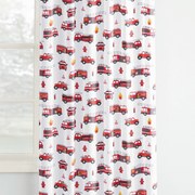Goldea detský bavlnený záves - hasičské autá 140x150 cm