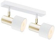 Argon 0927 - Bodové svietidlo DORIA 2xE27/15W/230V biela/mosadz AR0927
