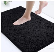 BISK Erga Basic, kúpeľňová predložka 80x50 cm, model 6 Chenille Rolled, čierna, ERG-08686