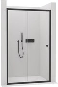 Cerano Varone, posuvné sprchové posuvné dvere 130x195 cm, 6mm číre sklo, čierny profil, CER-CER-DY505B-130-195