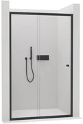 Cerano Varone, posuvné sprchové posuvné dvere 130x195 cm, 6mm číre sklo, čierny profil, CER-CER-DY505B-130-195